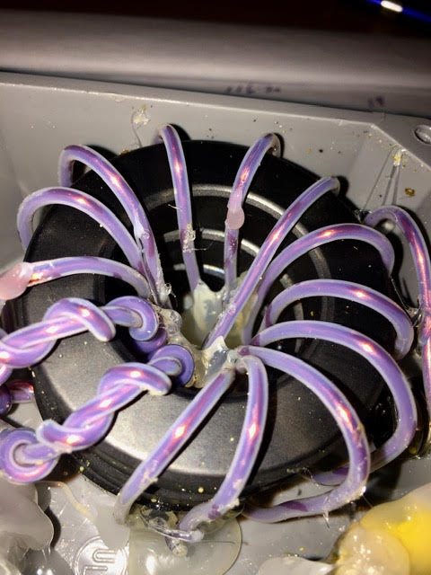 Inside view with glue